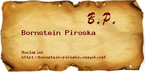Bornstein Piroska névjegykártya